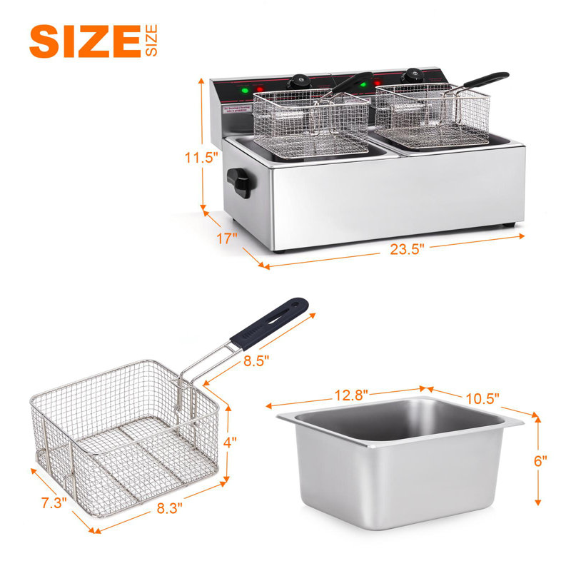  Friteuse à dinde à 2 paniers 3400 watts Giantex 12