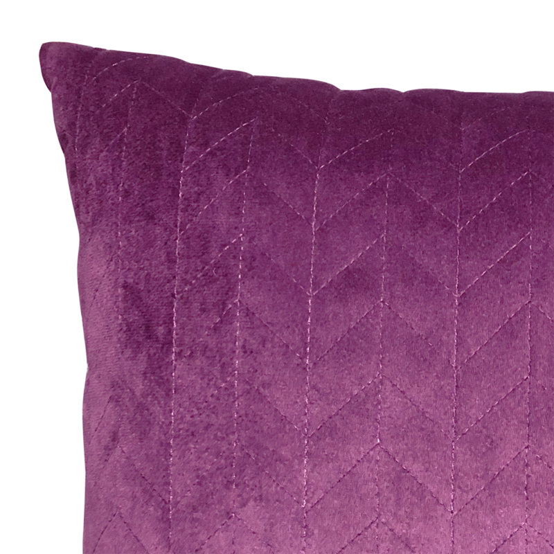 Huw Square Velvet Pillow Cover & Insert, Purple