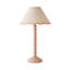 Nephi Bobbins Painted Table Lamp with Tapered Natural Linen Trim Scallop Shade-1768459581-1768459555-1764497647