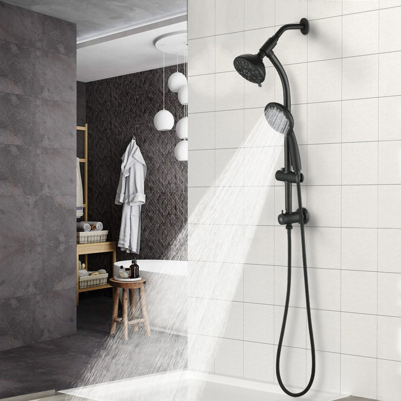 Dual Shower Head 1.8 GPM GPM, Matte Black