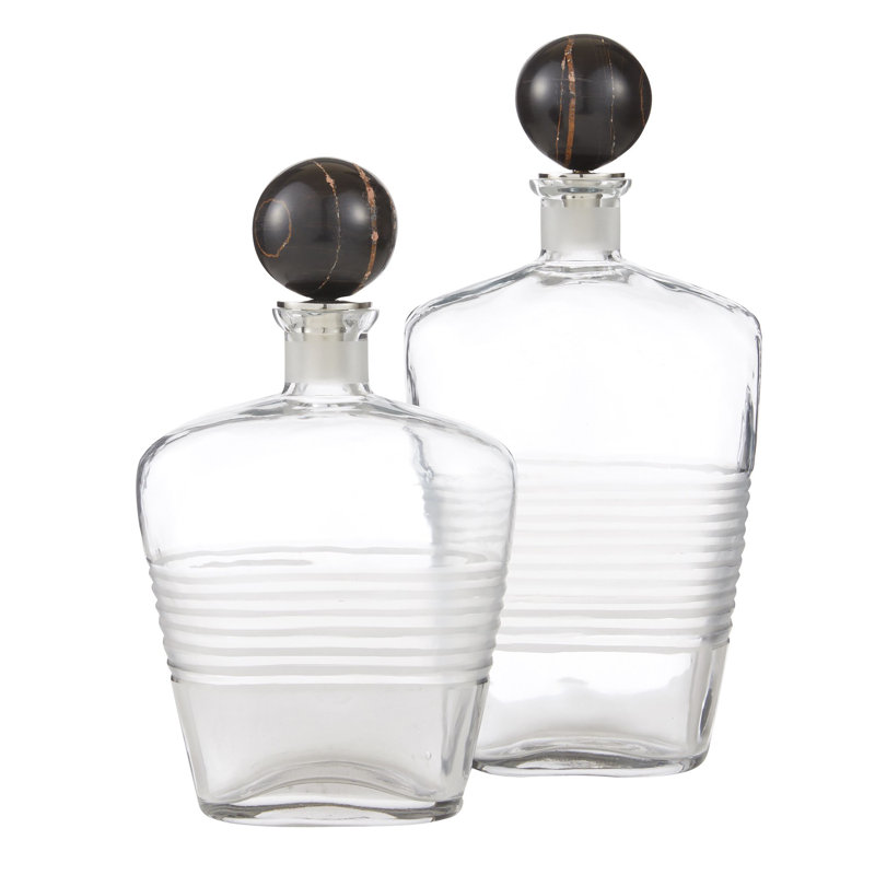 Eaves Decanters, Set Of 2