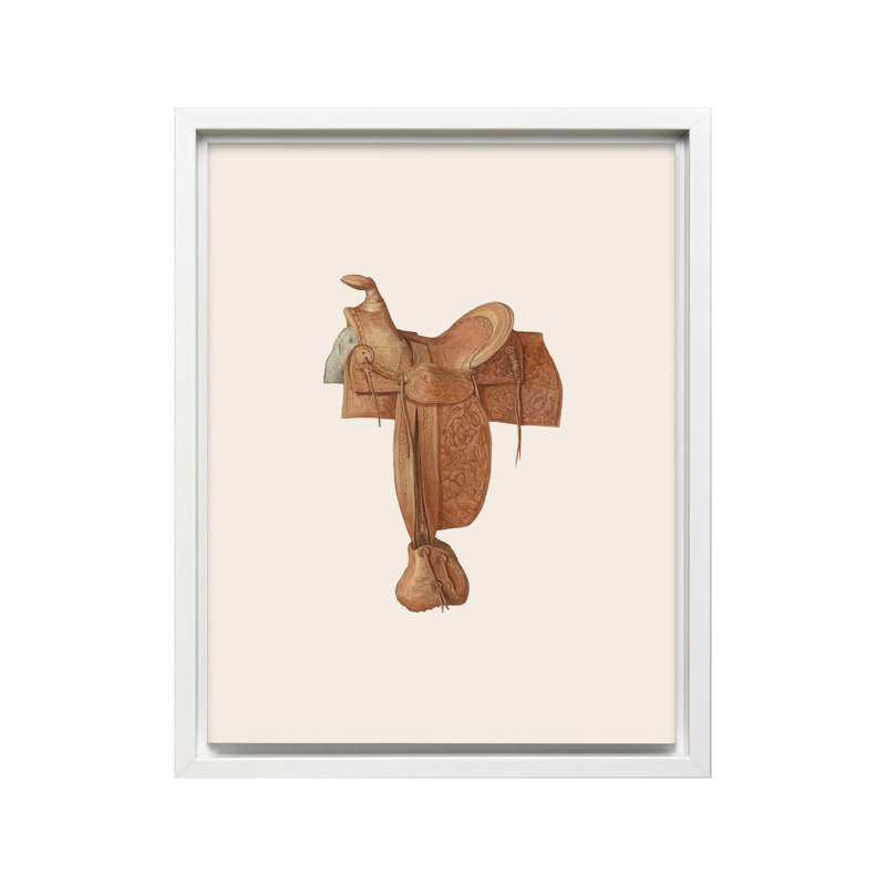 Selle de cheval No10, 11"H x 14"W, Canvas, White Framed