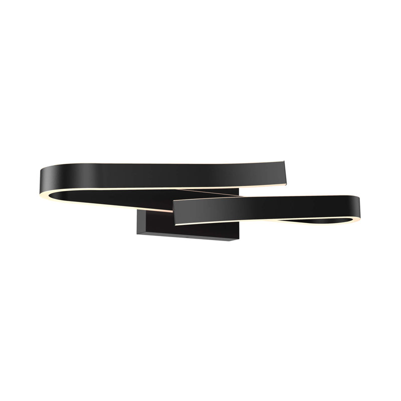 Aluminum LED Armed Sconce, Black