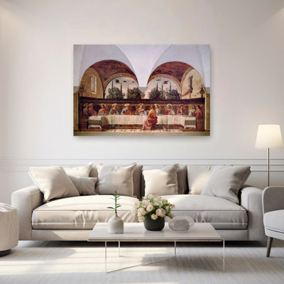 The Last Supper Classic Contemporary Wall Art Print by Domenico Ghirlandaio - Wrapped Canvas Print