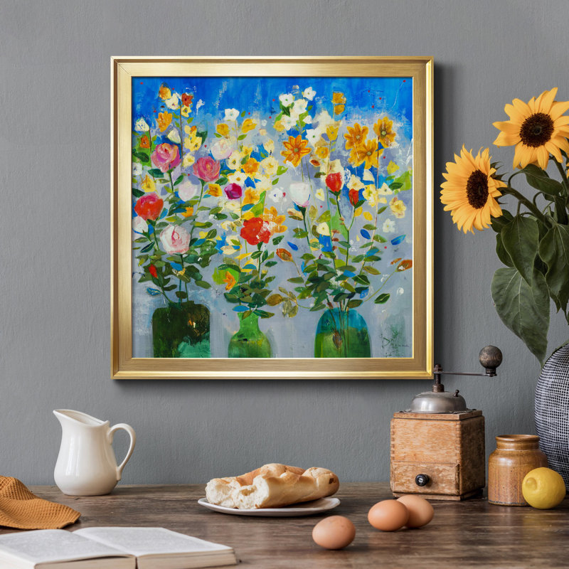 «Debout» - Reproduction d'art sur toile encadrée, H 17,5 po x l 17,5 po x P 1,5 po, Cadre noir