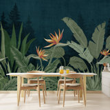 Tropical Leaf Peel & Stick Floral Border