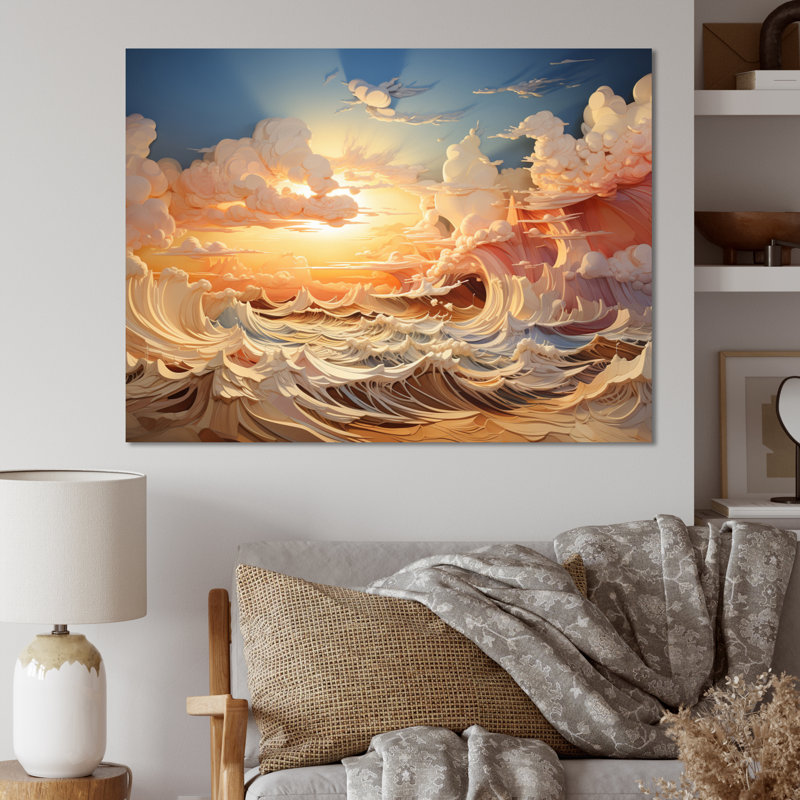 Nuage de paysage céleste III - impression, H 24 po x l 32 po x P 1 po, Toile tendue