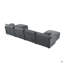 Canapé modulaire de 136 po en chenille modulaire avec siège profond et large, coussins doubles, canapé à 6 places avec repose-pieds mobile-1812063906