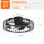 Ventilateur de plafond noir à profil bas 20 po avec luminaire standard E12 Trevina, ampoule non incluse
