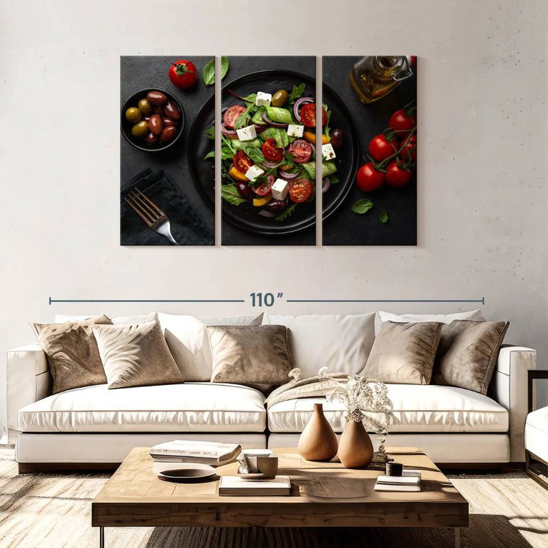 Yarlin Zesty Greek Salad, 48" H x 74" W