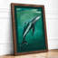 Whale in Motion Coastal - Framed Print-958863302-958863303