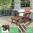 Dareona Pakkdiarie Folding Adirondack Chair with Retractable Ottoman, Outdoor HDPE Reclining Adirondack Chair with Cup Holder for Patios,Lawn,Backyard-1860920490