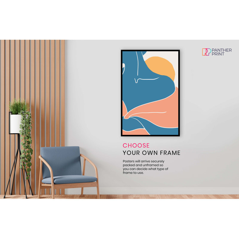 Blue Woman Shoulder - No Frame Print, 76cm H x 51cm W