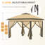 Atzhiry 3.3m x 3.3m Metal Pop-Up Gazebo-710145278