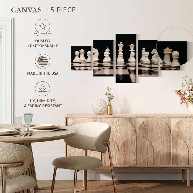 Chess Game, 34" H x 74" W