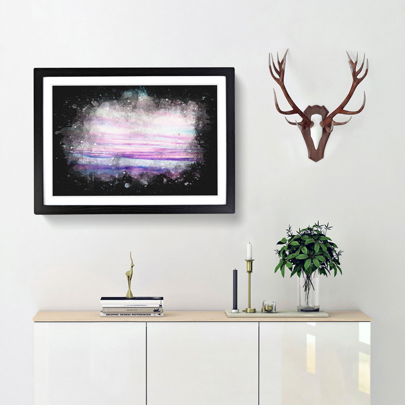 Pastel Sky - Picture Frame Graphic Art Print, 62cm H x 87cm W x 2cm D, Black Framed