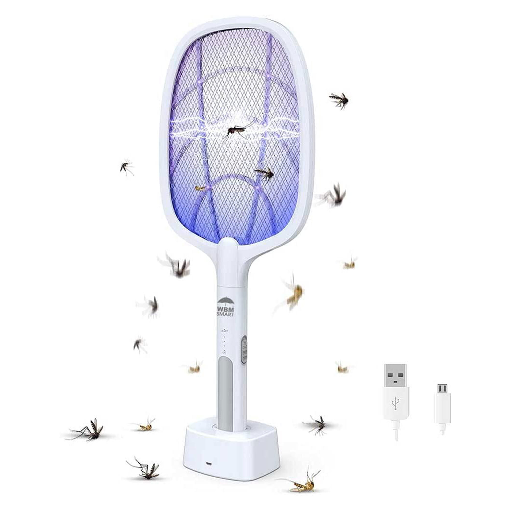 Rechargeable Bug Zapper Light Bulb 2 in 1 Mosquito Killer Lamp-Indoor & Outdoor Insect Zapper Fly Trap