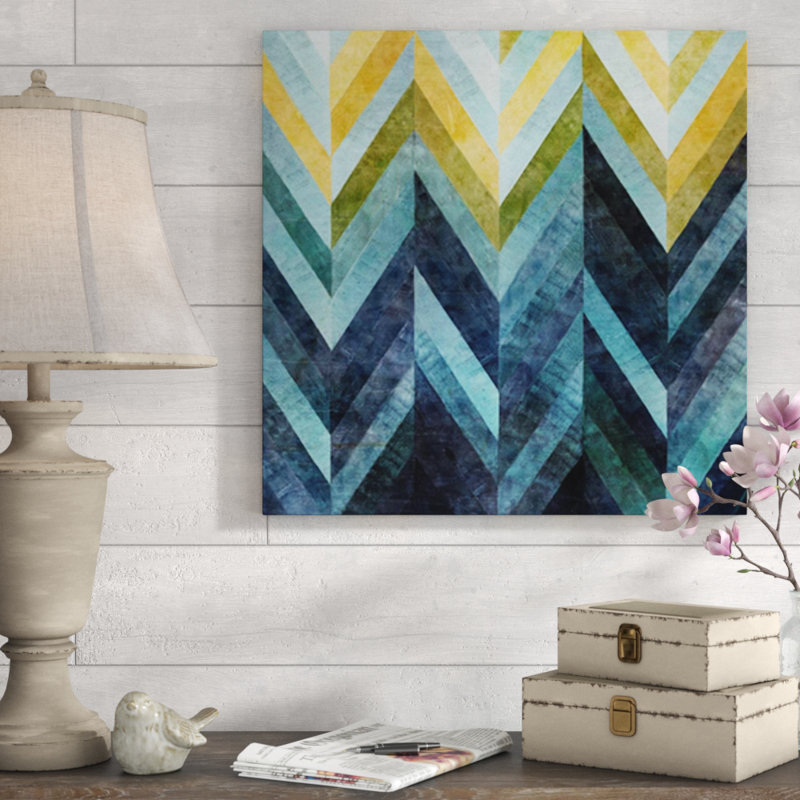 Sofia Fox " Indigo Impression I " by Sofia Fox, 24" H x 24" W, Image Brush Gel