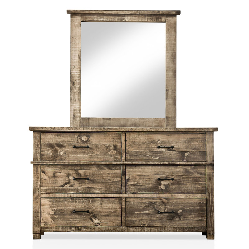 Devender 2-Piece 6-Drawer Dresser and Mirror