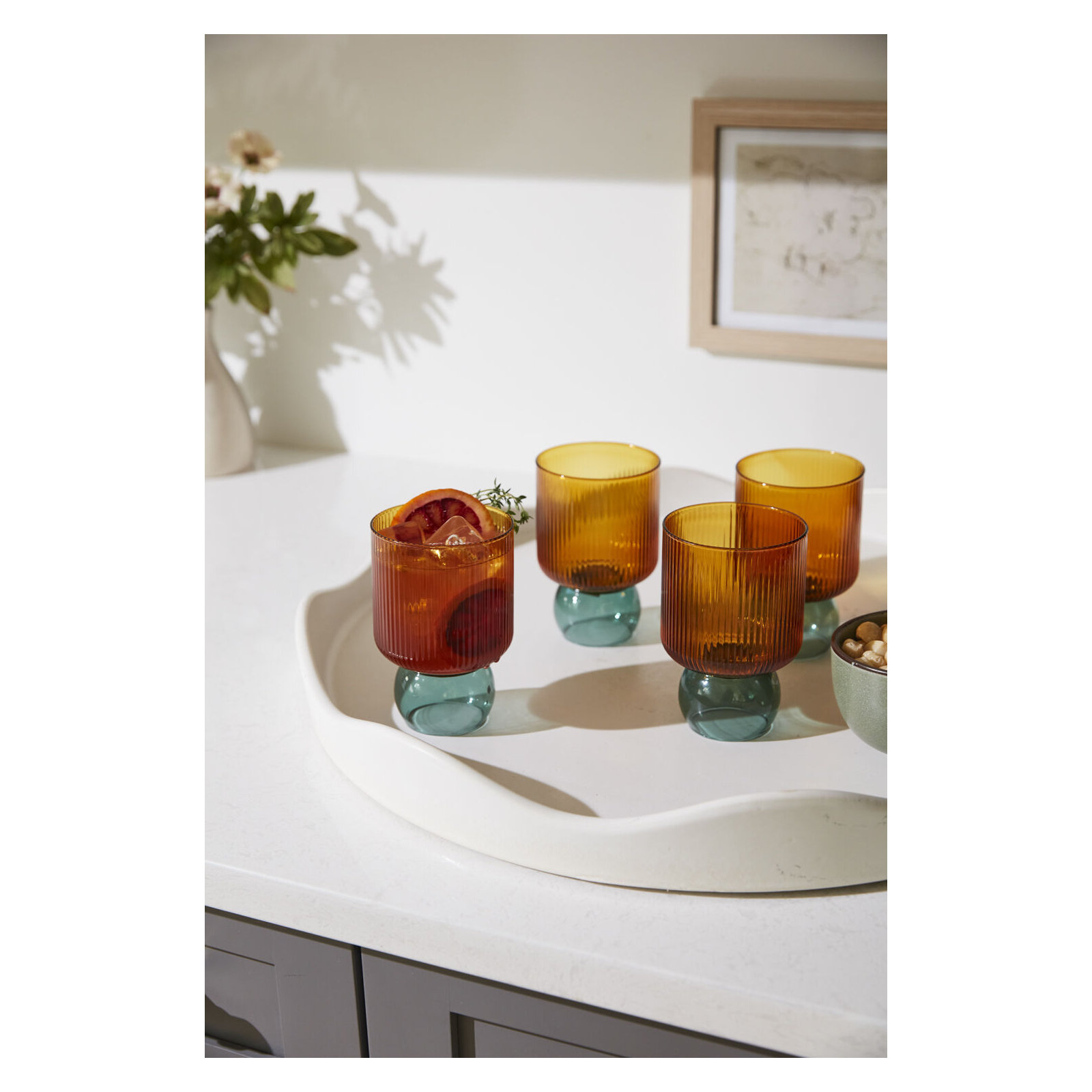 Yanely Drinkware 3.25"x 4.75", Amber