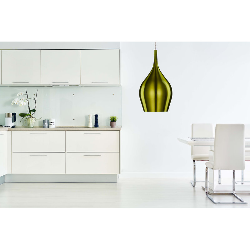 Tori 1 - Light Teardrop Pendant, 142cm H x 12.3cm W x 12.3cm D, Green