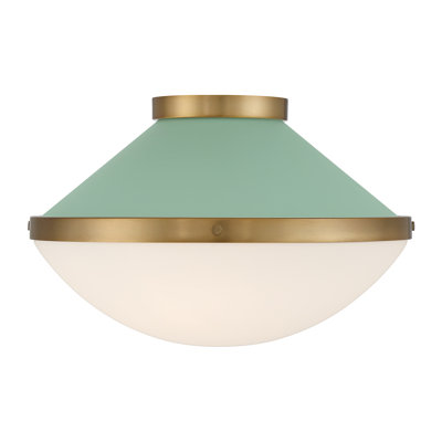 Bolderberg 2 Light Vibrant Gold Flush Mount