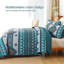 Ensemble de courtepointe 3 pièces à motif géométrique texturé de style bohème 3 pièces Aztec-122938649-122938650