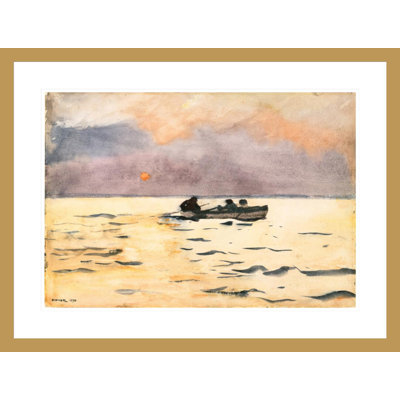 «Rowing Home» par Winslow Homer, impression giclée encadrée