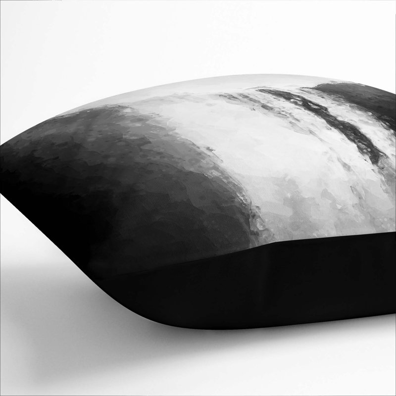 Square Cushion, 55cm H x 55cm W x 20cm D, Black