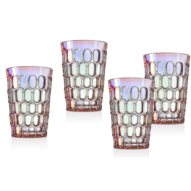 Rex Rainbow 12 oz. Drinking Glass, Pink