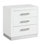 Table de chevet Milky White 3 pour une ambiance de chambre à coucher relaxante en blanc, complétant l'esthétique de la chambre à coucher