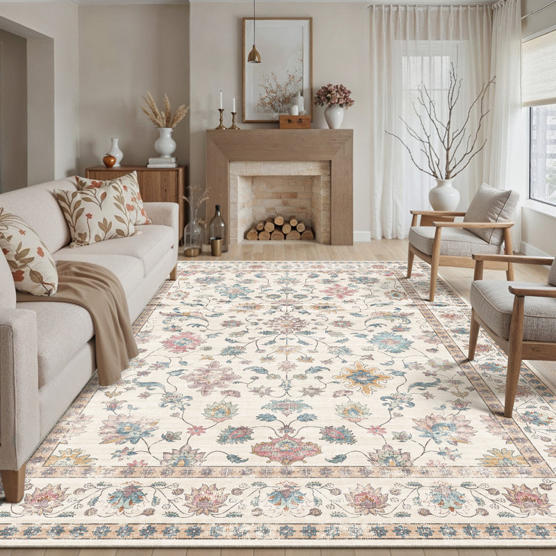 Tapis beige Luke, Rectangle 8 pi 6 po x 11 pi 6 po