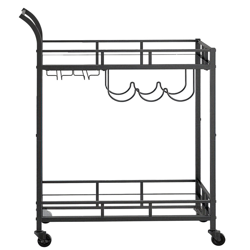 2-Tier Bar Cart, Black