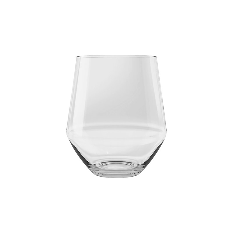 Darnez Angle Collection 12 Pieces Acrylic Wine Glass Set - Includes 2 Sizes, Clear