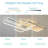 Dimmable Ceiling Light, 41.3In Flush Mount Ceiling Lamp Remote Control Modern Chandelier, 68W Square Acrylic Close To Ceiling Light Fixtures For Bedroom Living Room-791035518