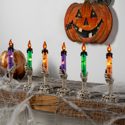 Ensemble de 6 bougies décoratives d'Halloween à DEL