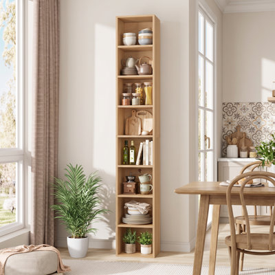 Armoire de cuisine étroite 71,3 po de haut à 8 niveaux, 11,7 po de large tablette de rangement réglable pour les petits espaces