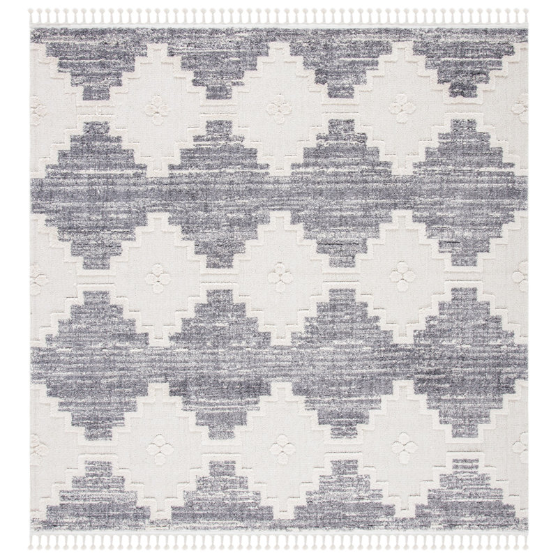 Tapis géométrique performance Ilomay, Carré 6 pi 7 po