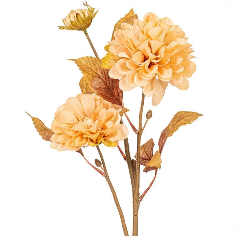 Vickerman 26" Artificial Chrysanthemum Spray 3/Bag. Recommended for indoor use., Cream