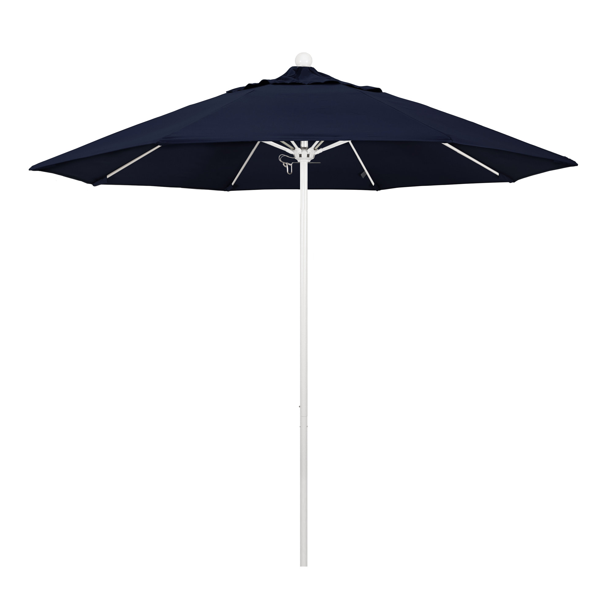 Maria 108'' Sunbrella® Outdoor Umbrella, White, Navy Blue - Polyester