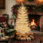 Sapin de Noël artificiel pré-illuminé de 1,83 m avec 623 extrémités de branches en PE, 420 lumières DEL blanc chaud, sections articulées et support métallique pliable