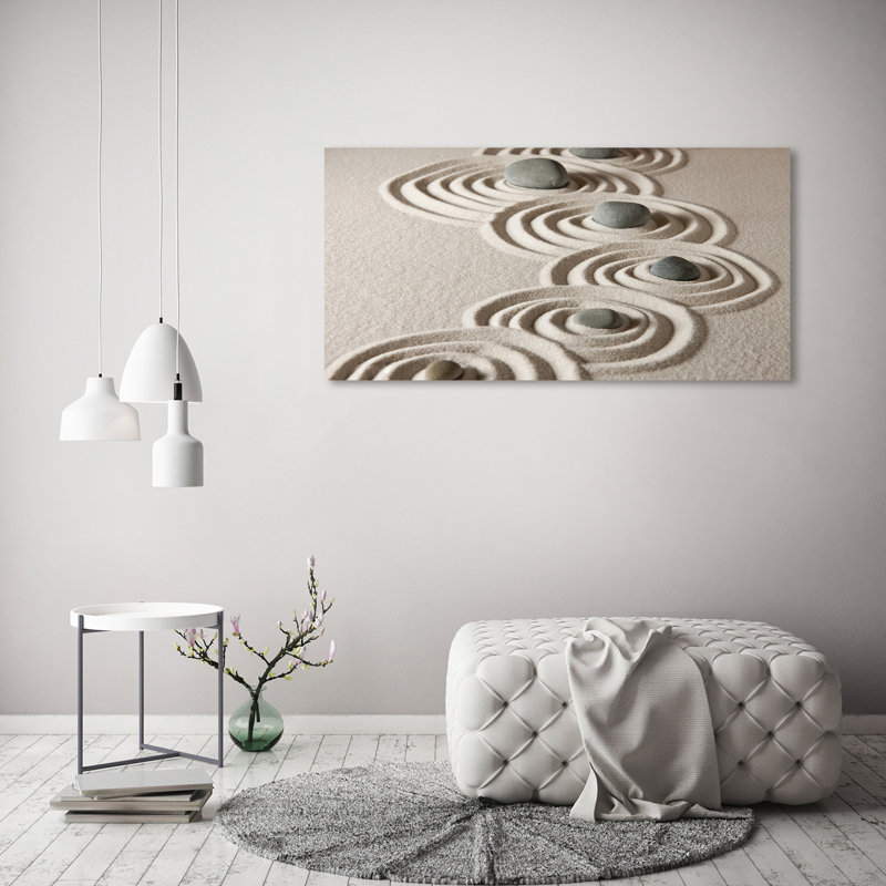Zen Stones Sand - Wrapped Canvas Print