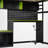 Full Size Loft Bed, E-Sports Gaming Hub, Led-Enhanced Desk & Pegboard, Eclectic Modern, For Teen Gamer Room-1400522296