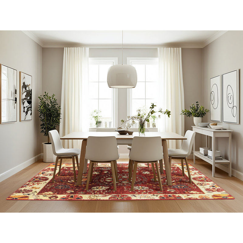 Tapis abstrait à motif abstrait moderne, Rectangle 7 pi x 10 pi