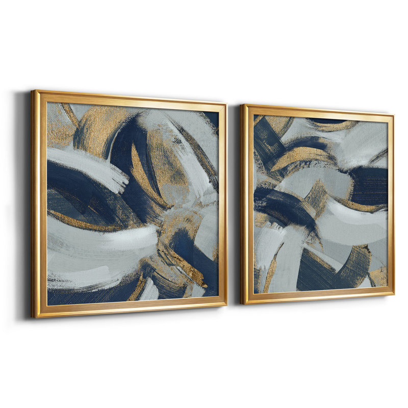 Rustic & Bitterweet I - 2 pièces, reproduction sur toile encadrée, H 34,5 po x l 69 po x P 1,5 po, Or