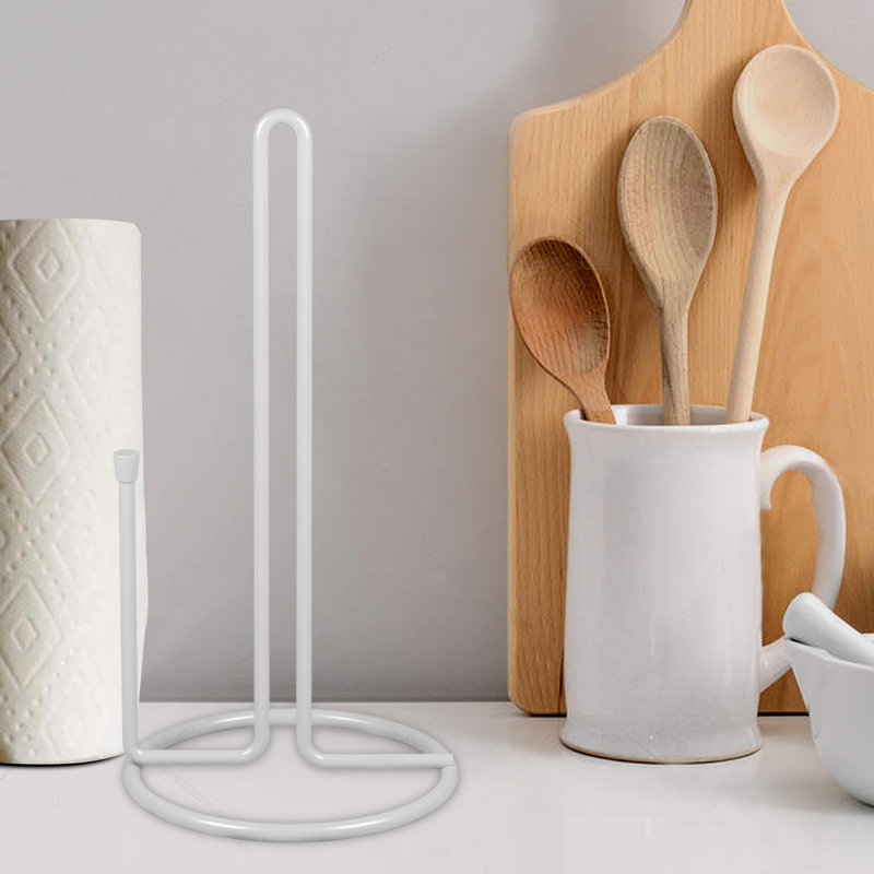 Porte-serviettes en papier sur pied, Blanc