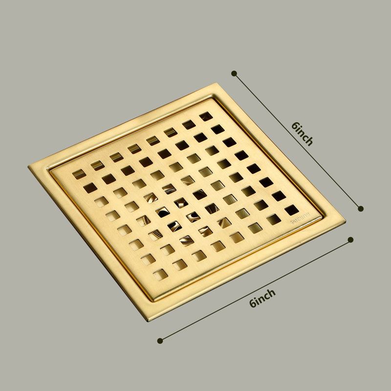 6'' W Grid, Gold