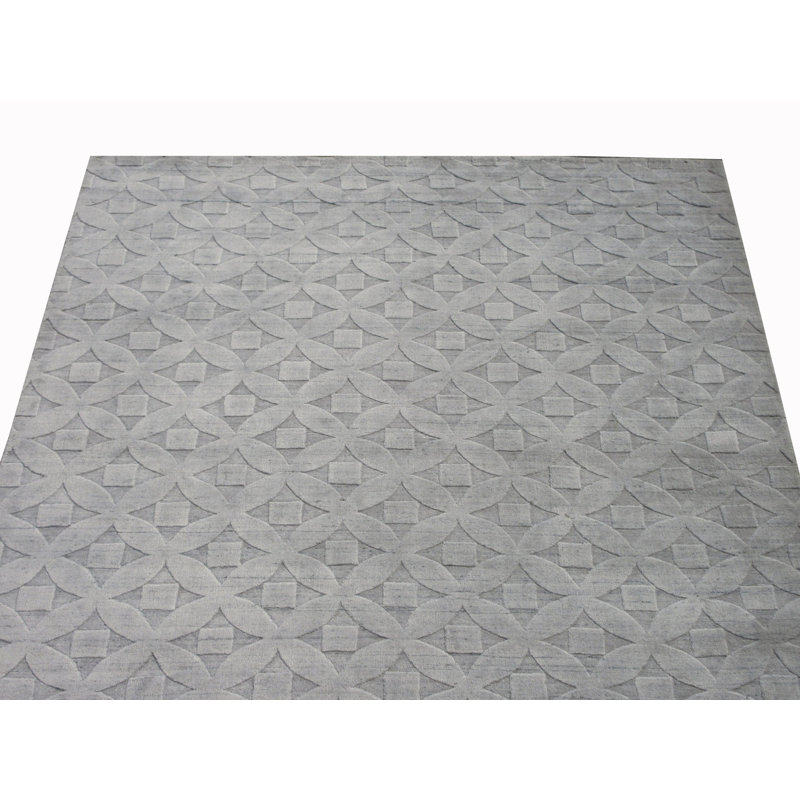 Tapis moderne en soie fait à la main 5X8