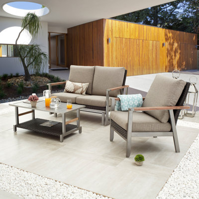 Bertolde 3 - Person Patio Conversation Set with Cushions