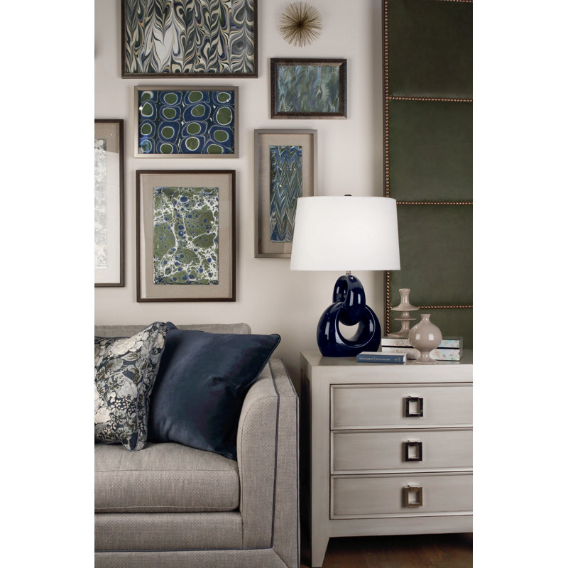 Fusion Ceramic Table Lamp, Midnight Blue
